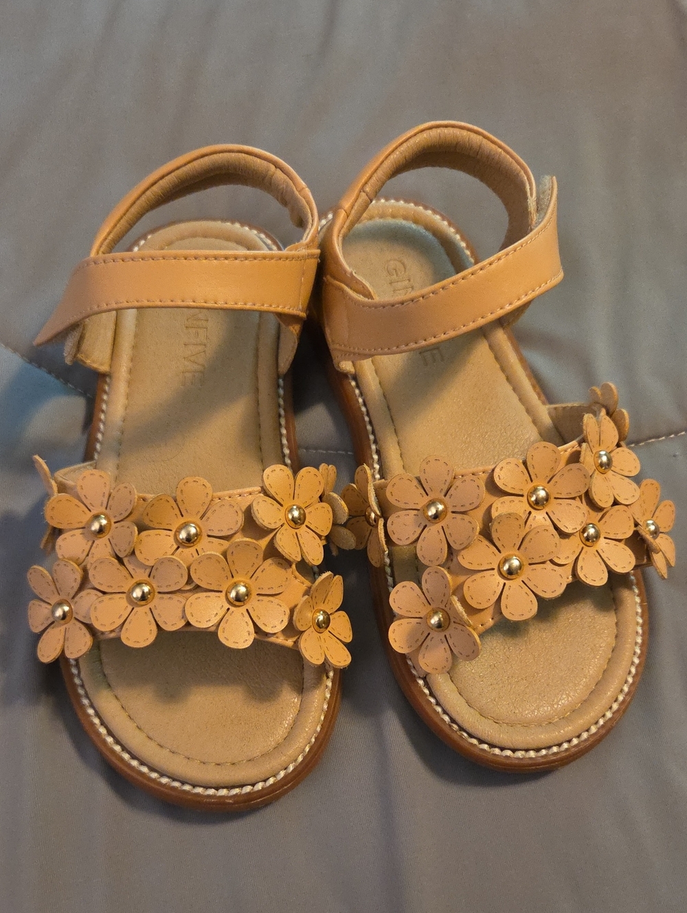 Ginfive Toddler Flower Girls Flat Sandals - Size 10M